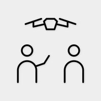 Launch aid measurement with drones (medium-sized drone,...
