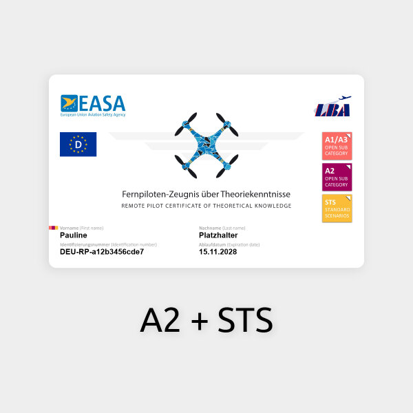 Complete training - A2/STS EU drone license Basic training including flight planning and practical experience